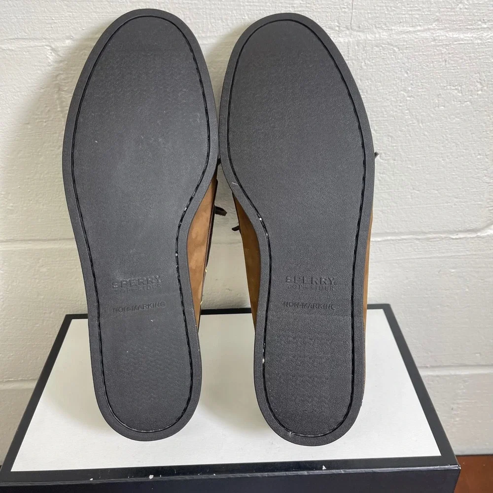 Sperry Top-Sider 0195412 Boat Shoe 2 Eye Brown‎ Leather Slip On Men's 15 Wide